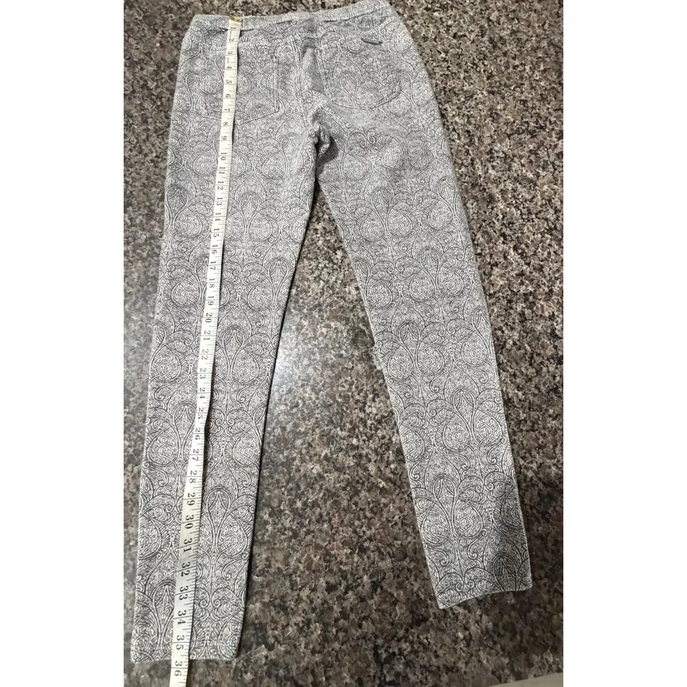 Michael Kors Womens Grey Paisley Skinny Leg Pull‎ On Pants Size S Jeggings
